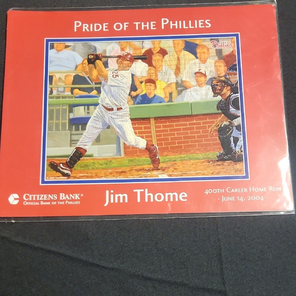 Jim Thome Phillies Commemorative Plaque